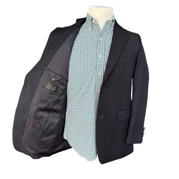 MICHAEL Michael Kors Black 100% Wool 2 Button Blazer Sport Coats Size: 40R - Picture 2 of 16